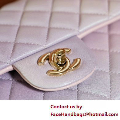 Chanel Gradient Lambskin  &  Gold-Tone Metal Classic Flap 11.12 Handbag A01112 Pink/Purple 2025